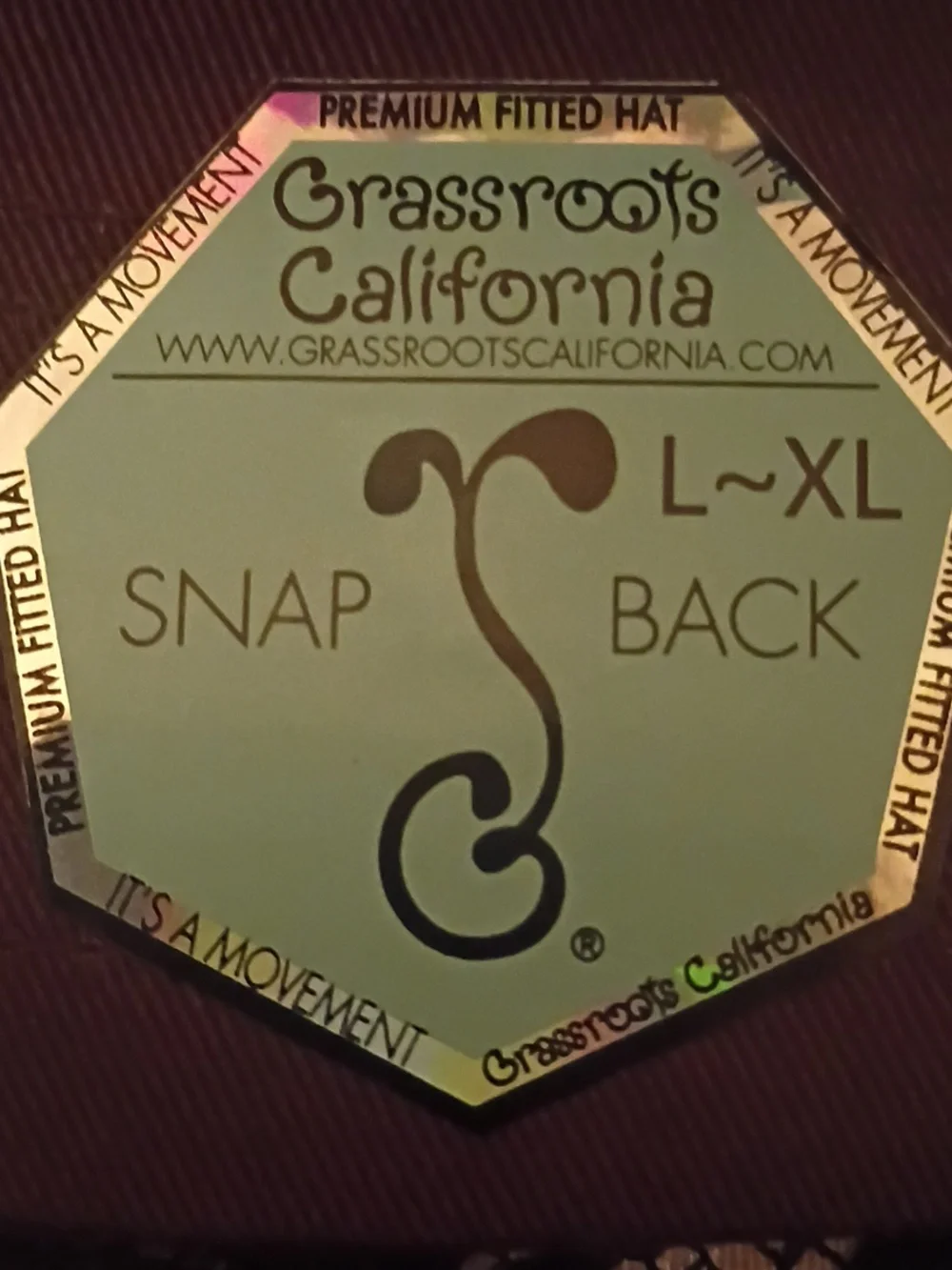 Grassroots California Classic Collection Snap Back Flat Brim Hat